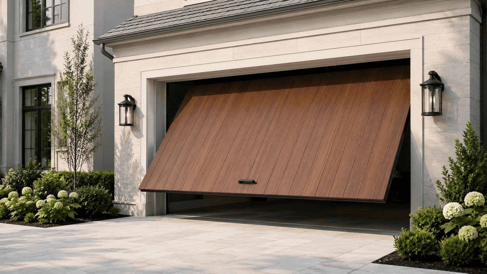Garage door repair in progress — Holland Park West